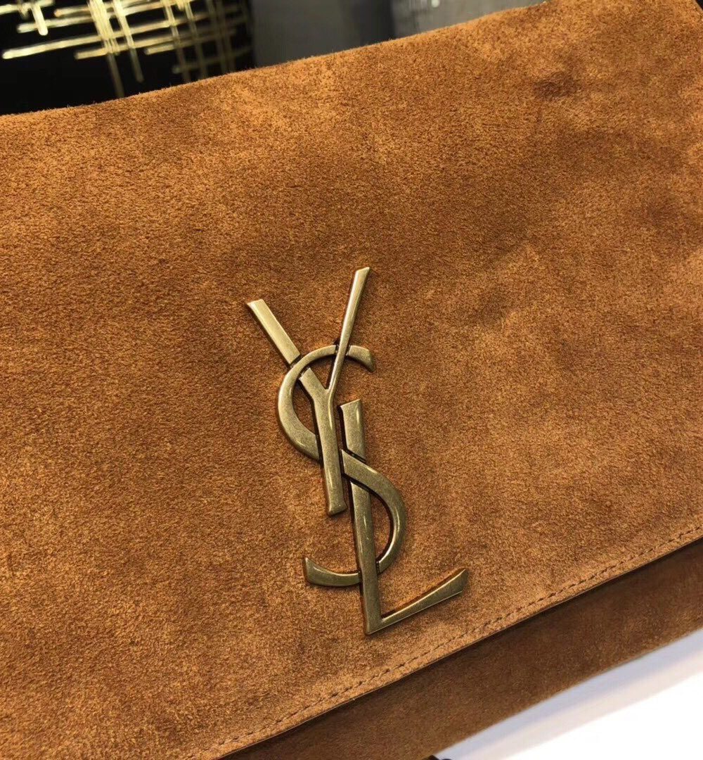 [REP 1:1] Saint Laurent Kate Medium Reversible Chain Bag Brown For Women 28.5in/11.2cm YSL 5538041S78W7761