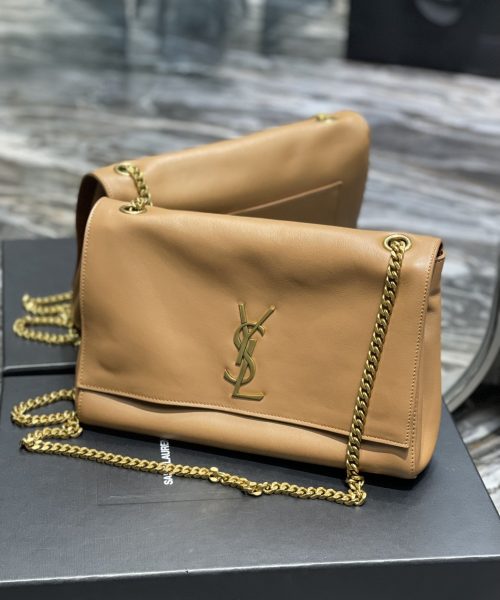 [REP 1:1] Saint Laurent Kate Medium Reversible Chain Bag Brown In Suede With Gold Hardware For Women 11.2in/29cm YSL
