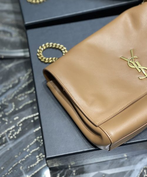 [REP 1:1] Saint Laurent Kate Medium Reversible Chain Bag Brown In Suede With Gold Hardware For Women 11.2in/29cm YSL