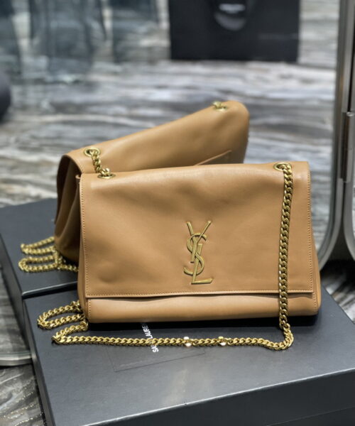 [REP 1:1] Saint Laurent Kate Medium Reversible Chain Bag Brown In Suede With Gold Hardware For Women 11.2in/29cm YSL