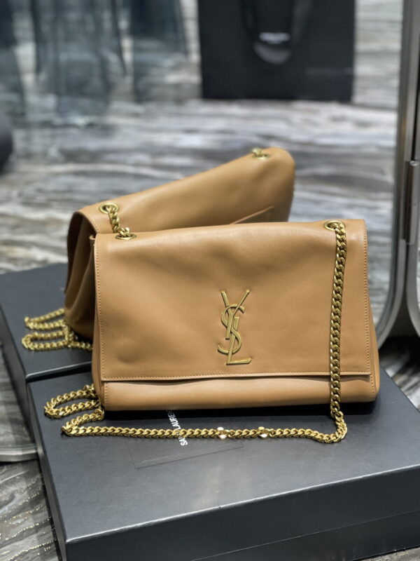 [REP 1:1] Saint Laurent Kate Medium Reversible Chain Bag Brown In Suede With Gold Hardware For Women 11.2in/29cm YSL