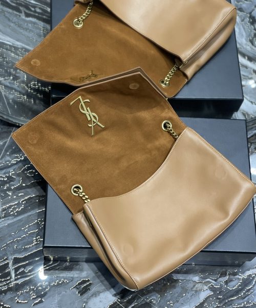 [REP 1:1] Saint Laurent Kate Medium Reversible Chain Bag Brown In Suede With Gold Hardware For Women 11.2in/29cm YSL