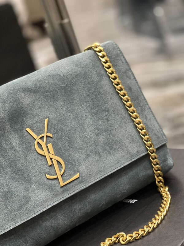 [REP 1:1] Saint Laurent Kate Medium Reversible Chain Bag In Suede With Gold Hardware For Women 11.2in/29cm YSL