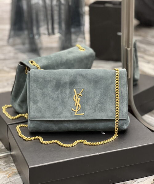 [REP 1:1] Saint Laurent Kate Medium Reversible Chain Bag In Suede With Gold Hardware For Women 11.2in/29cm YSL