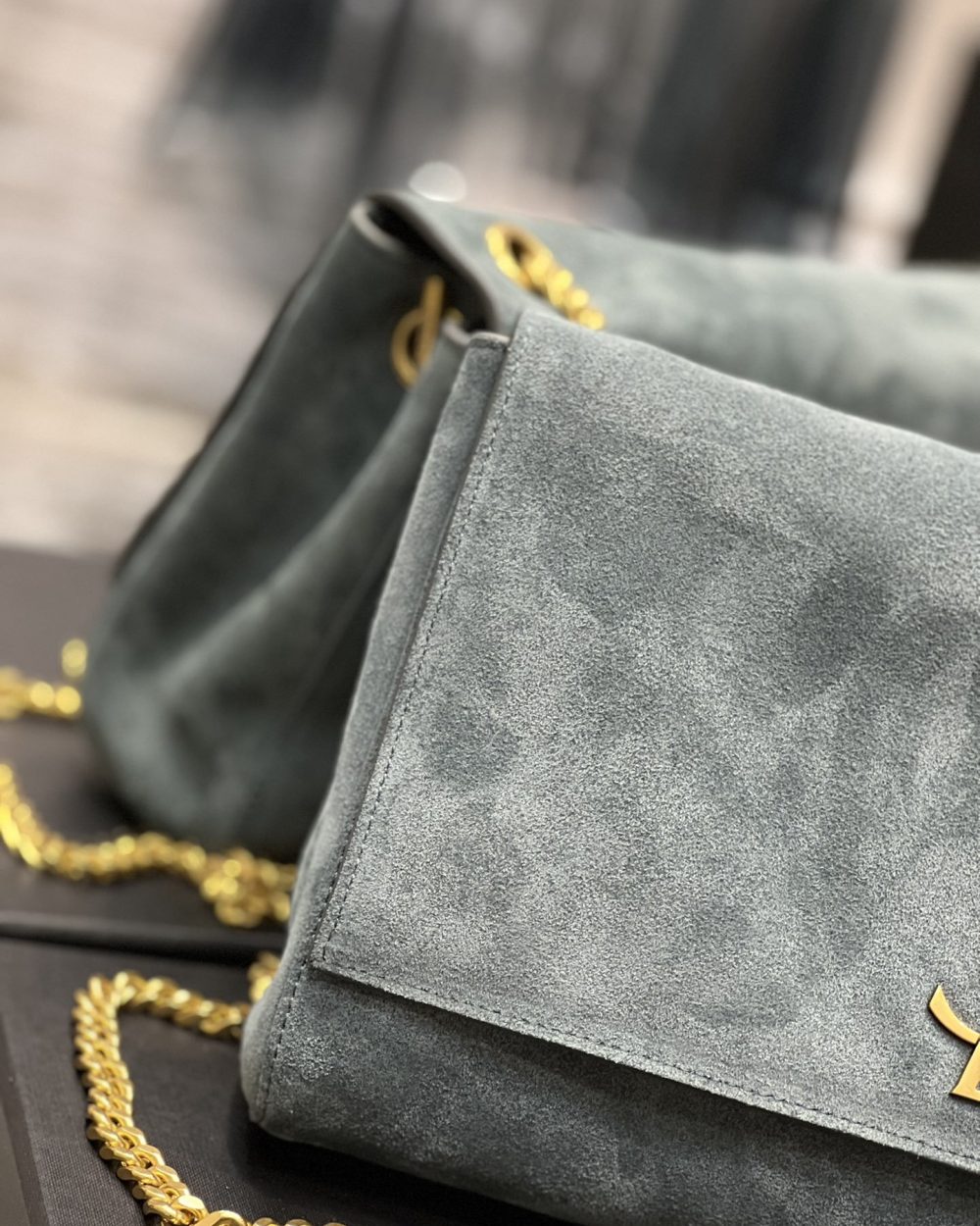 [REP 1:1] Saint Laurent Kate Medium Reversible Chain Bag In Suede With Gold Hardware For Women 11.2in/29cm YSL