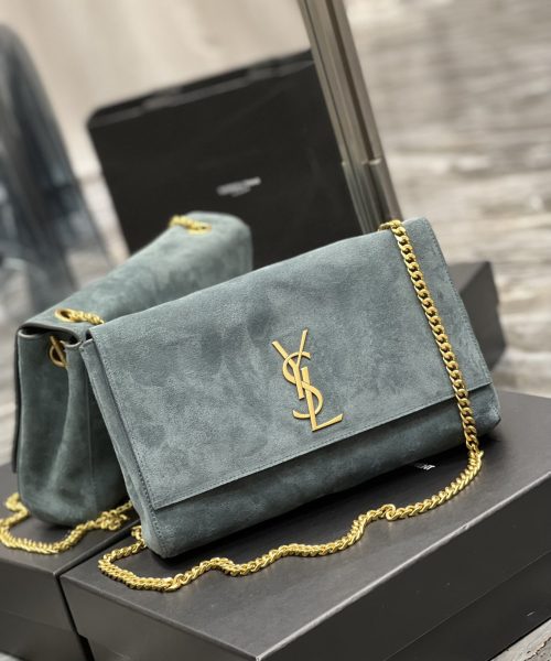 [REP 1:1] Saint Laurent Kate Medium Reversible Chain Bag In Suede With Gold Hardware For Women 11.2in/29cm YSL