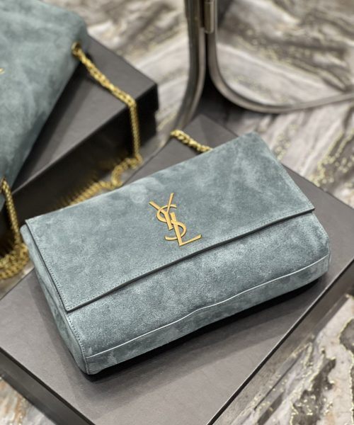 [REP 1:1] Saint Laurent Kate Medium Reversible Chain Bag In Suede With Gold Hardware For Women 11.2in/29cm YSL