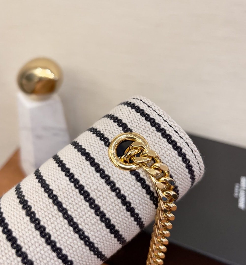 [REP 1:1] Saint Laurent Kate Small Chain Bag In Canvas For Women 7.9in/20cm YSL 469390FAACG9583