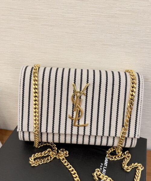 [REP 1:1] Saint Laurent Kate Small Chain Bag In Canvas For Women 7.9in/20cm YSL 469390FAACG9583