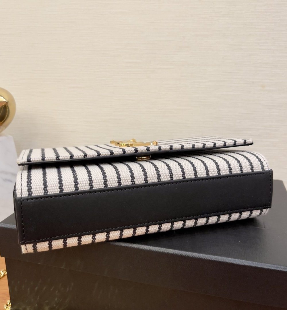 [REP 1:1] Saint Laurent Kate Small Chain Bag In Canvas For Women 7.9in/20cm YSL 469390FAACG9583