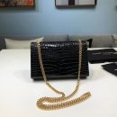 [REP 1:1] Saint Laurent Kate Small Chain Bag With Tassel In Embossed Black For Women 7.8in/20cm YSL 474366DND0J1000