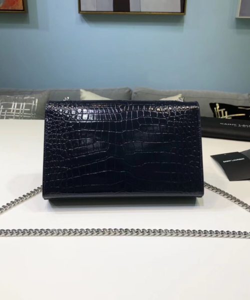 [REP 1:1] Saint Laurent Kate Small Chain Bag With Tassel In Embossed Black For Women 7.8in/20cm YSL 474366DND0N1000