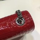 [REP 1:1] Saint Laurent Kate Small Chain Bag With Tassel In Embossed Burgundy For Women 7.8in/20cm YSL