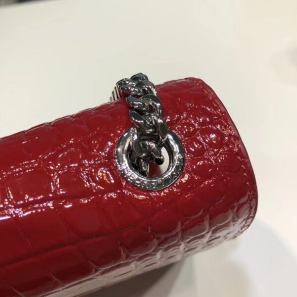 [REP 1:1] Saint Laurent Kate Small Chain Bag With Tassel In Embossed Burgundy For Women 7.8in/20cm YSL