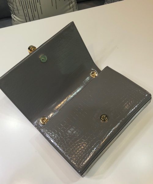 [REP 1:1] Saint Laurent Kate Small Chain Bag With Tassel In Embossed Green For Women 7.8in/20cm YSL