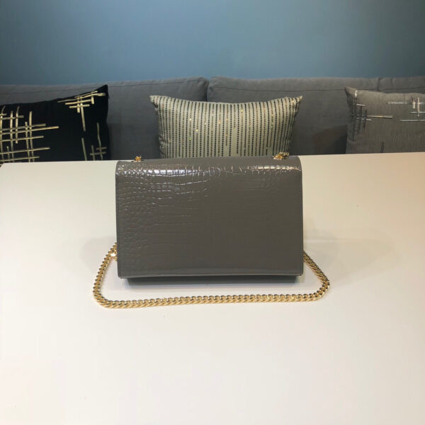 [REP 1:1] Saint Laurent Kate Small Chain Bag With Tassel In Embossed Green For Women 7.8in/20cm YSL
