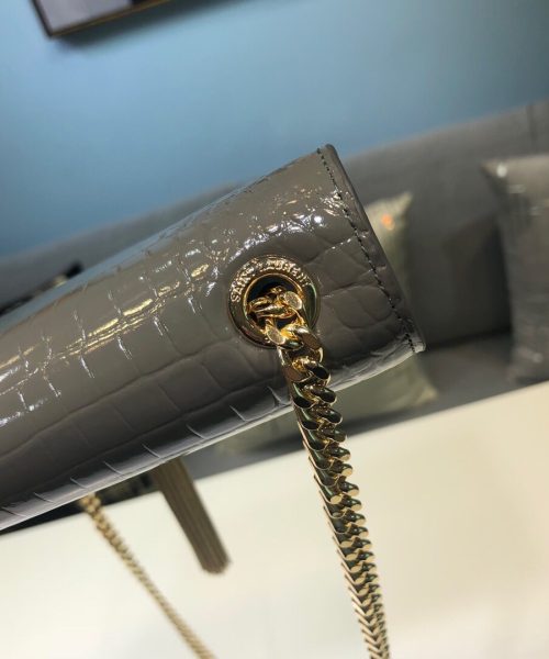 [REP 1:1] Saint Laurent Kate Small Chain Bag With Tassel In Embossed Green For Women 7.8in/20cm YSL