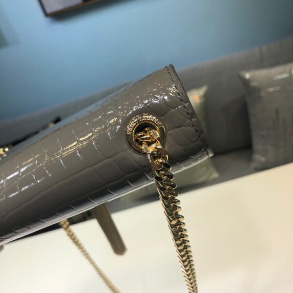 [REP 1:1] Saint Laurent Kate Small Chain Bag With Tassel In Embossed Green For Women 7.8in/20cm YSL