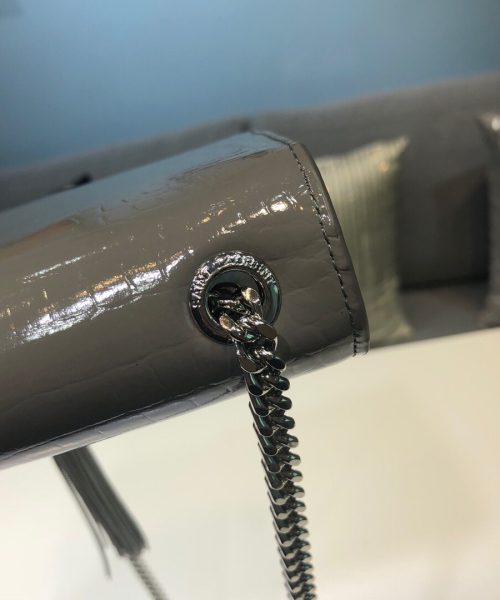 [REP 1:1] Saint Laurent Kate Small Chain Bag With Tassel In Embossed Green For Women 7.8in/20cm YSL