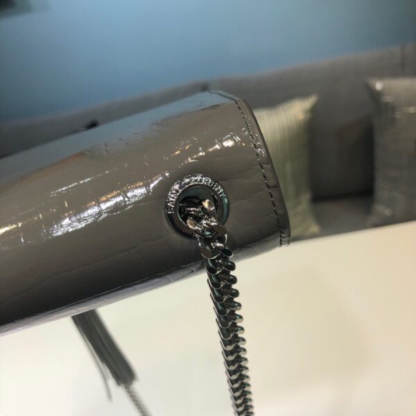 [REP 1:1] Saint Laurent Kate Small Chain Bag With Tassel In Embossed Green For Women 7.8in/20cm YSL