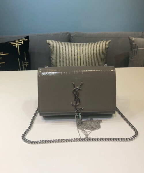 [REP 1:1] Saint Laurent Kate Small Chain Bag With Tassel In Embossed Green For Women 7.8in/20cm YSL