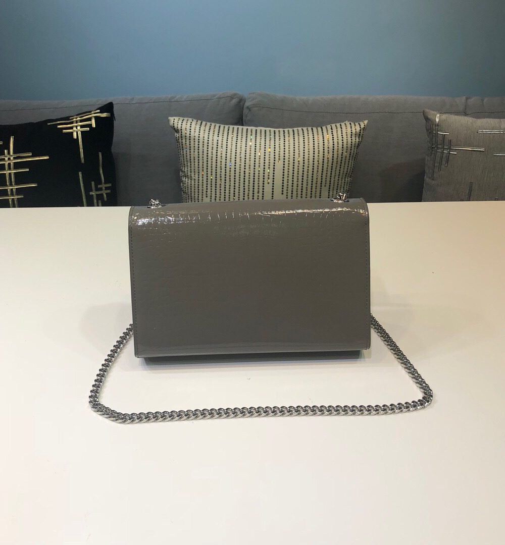 [REP 1:1] Saint Laurent Kate Small Chain Bag With Tassel In Embossed Green For Women 7.8in/20cm YSL