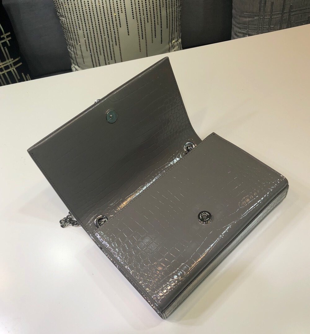 [REP 1:1] Saint Laurent Kate Small Chain Bag With Tassel In Embossed Green For Women 7.8in/20cm YSL