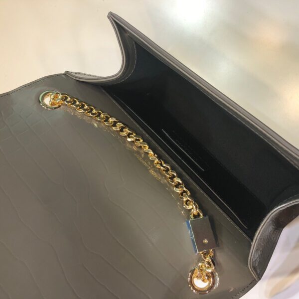[REP 1:1] Saint Laurent Kate Small Chain Bag With Tassel In Embossed Green For Women 7.8in/20cm YSL