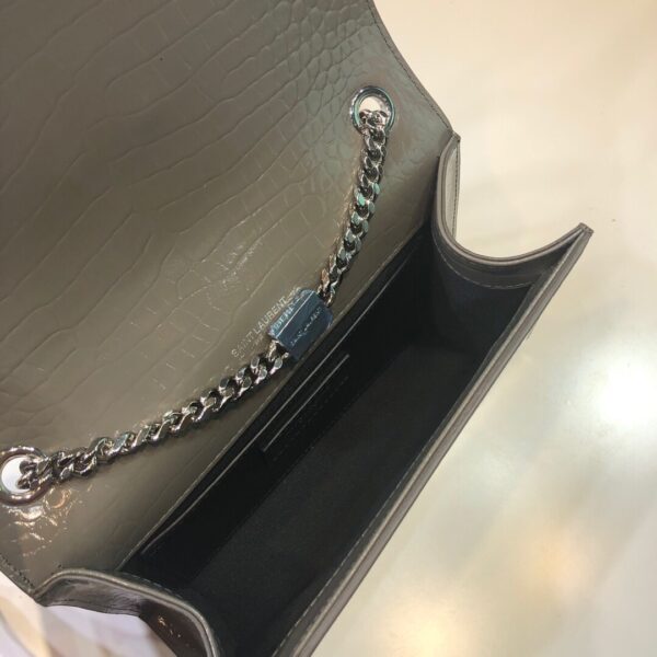 [REP 1:1] Saint Laurent Kate Small Chain Bag With Tassel In Embossed Green For Women 7.8in/20cm YSL