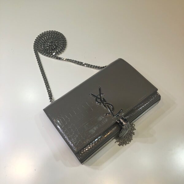 [REP 1:1] Saint Laurent Kate Small Chain Bag With Tassel In Embossed Green For Women 7.8in/20cm YSL