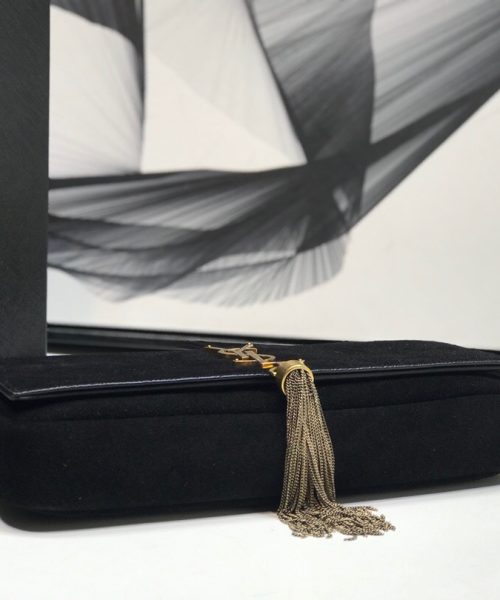 [REP 1:1] Saint Laurent Kate Tassel Small Shoulder Bag Black For Women 10.2in/26cm YSL 6042760UD7W1011