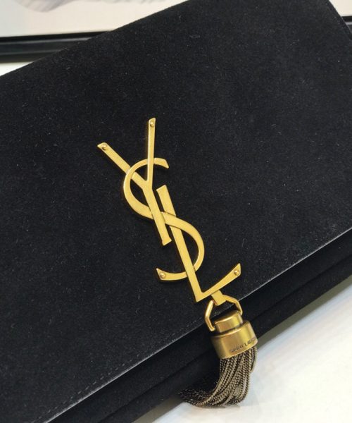 [REP 1:1] Saint Laurent Kate Tassel Small Shoulder Bag Black For Women 10.2in/26cm YSL 6042760UD7W1011