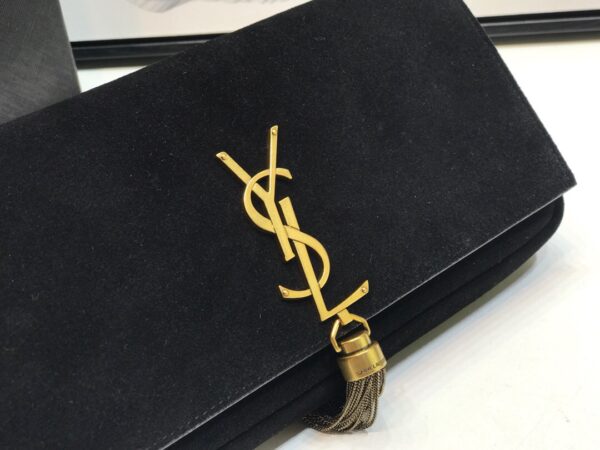 [REP 1:1] Saint Laurent Kate Tassel Small Shoulder Bag Black For Women 10.2in/26cm YSL 6042760UD7W1011