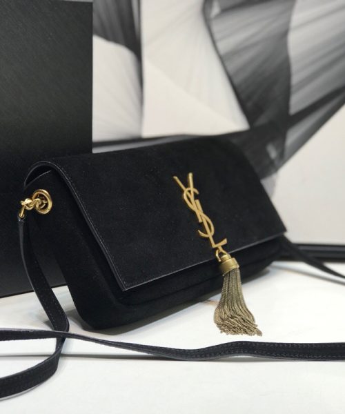 [REP 1:1] Saint Laurent Kate Tassel Small Shoulder Bag Black For Women 10.2in/26cm YSL 6042760UD7W1011