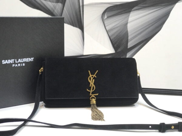 [REP 1:1] Saint Laurent Kate Tassel Small Shoulder Bag Black For Women 10.2in/26cm YSL 6042760UD7W1011