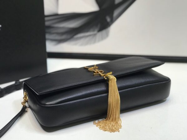 [REP 1:1] Saint Laurent Kate Tassel Small Shoulder Bag Black For Women 10.2in/26cm YSL P00483545