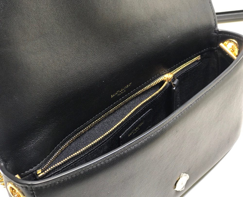 [REP 1:1] Saint Laurent Kate Tassel Small Shoulder Bag Black For Women 10.2in/26cm YSL P00483545