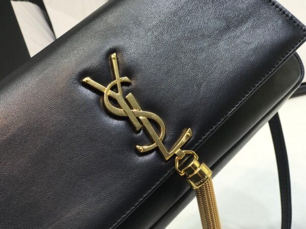 [REP 1:1] Saint Laurent Kate Tassel Small Shoulder Bag Black For Women 10.2in/26cm YSL P00483545