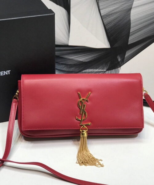[REP 1:1] Saint Laurent Kate Tassel Small Shoulder Bag Red For Women 10.2in/26cm YSL