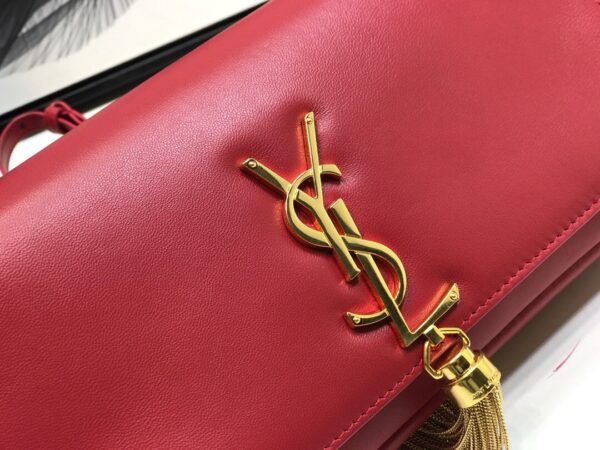 [REP 1:1] Saint Laurent Kate Tassel Small Shoulder Bag Red For Women 10.2in/26cm YSL