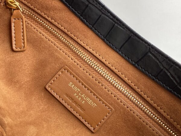 [REP 1:1] Saint Laurent LE 5 À 7 Hobo Bag Black In Embossed Material For Women 9in/23cm YSL 657228DZESW1062