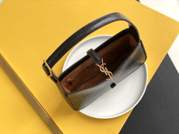 [REP 1:1] Saint Laurent LE 5 À 7 Hobo Bag Black In Embossed Material For Women 9in/23cm YSL 657228DZESW1062