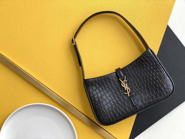 [REP 1:1] Saint Laurent LE 5 À 7 Hobo Bag Black In Embossed Material For Women 9in/23cm YSL 657228DZESW1062