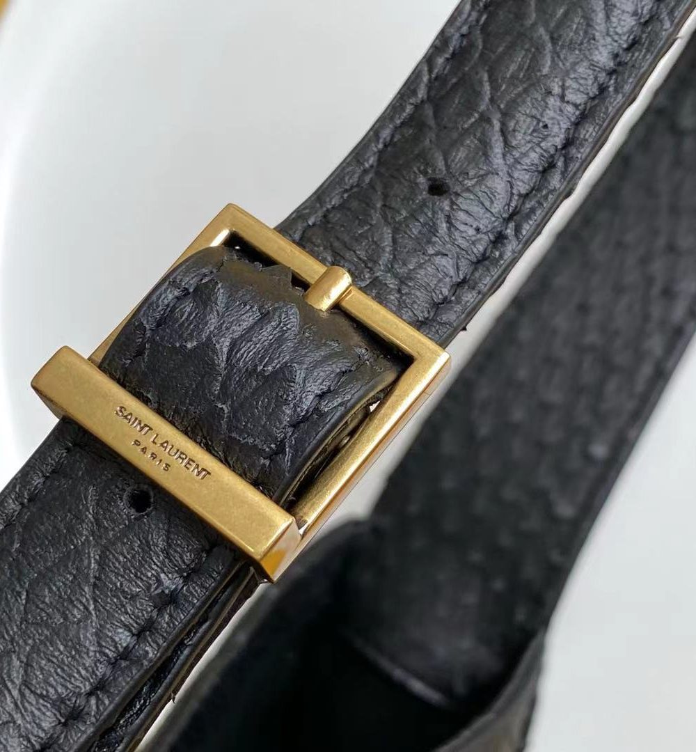 [REP 1:1] Saint Laurent LE 5 À 7 Hobo Bag Black Material For Women 9in/23cm YSL 657228EAAAU1000