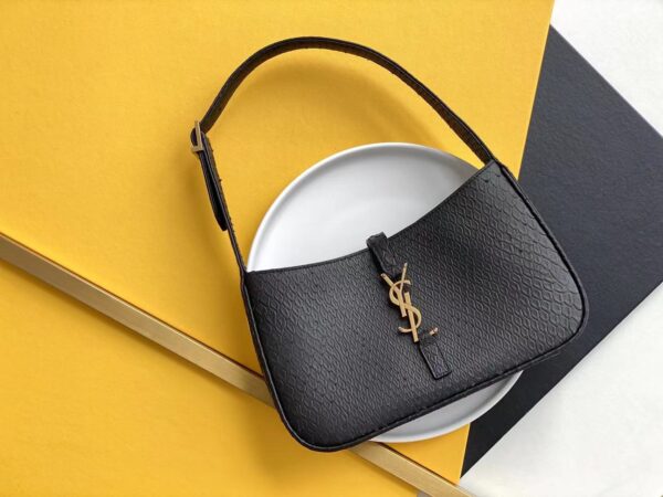 [REP 1:1] Saint Laurent LE 5 À 7 Hobo Bag Black Material For Women 9in/23cm YSL 657228EAAAU1000