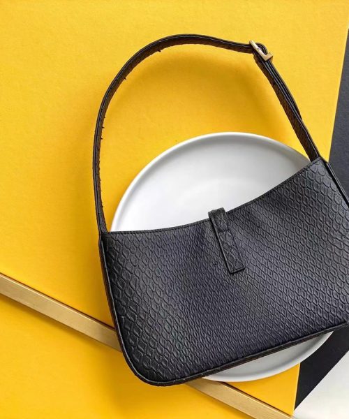 [REP 1:1] Saint Laurent LE 5 À 7 Hobo Bag Black Material For Women 9in/23cm YSL 657228EAAAU1000