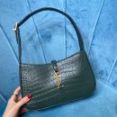[REP 1:1] Saint Laurent Le 5 À 7 Hobo Bag In Crocodile Embossed Shiny Dark Green For Women 9in/23cm YSL 657228DZE0W3045