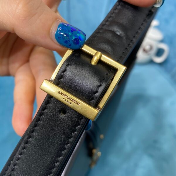 [REP 1:1] Saint Laurent Le 5 À 7 Hobo Bag In Smooth Black For Women 9in/23cm YSL 6572282R20W1000