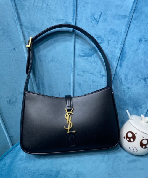 [REP 1:1] Saint Laurent Le 5 À 7 Hobo Bag In Smooth Black For Women 9in/23cm YSL 6572282R20W1000