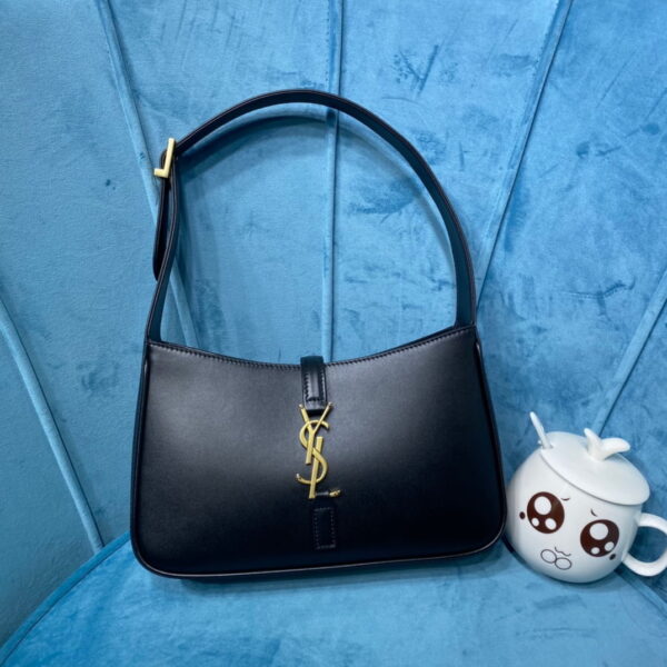 [REP 1:1] Saint Laurent Le 5 À 7 Hobo Bag In Smooth Black For Women 9in/23cm YSL 6572282R20W1000